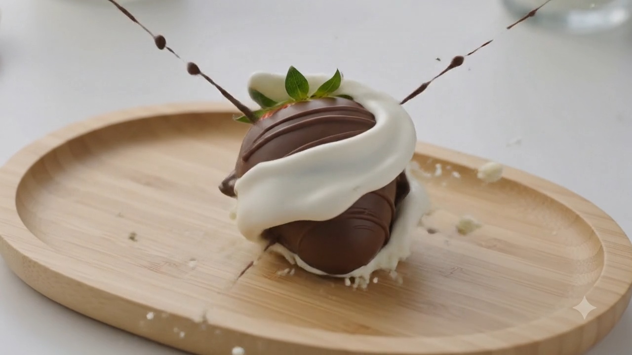 Morango artesanal com cobertura de chocolate belga